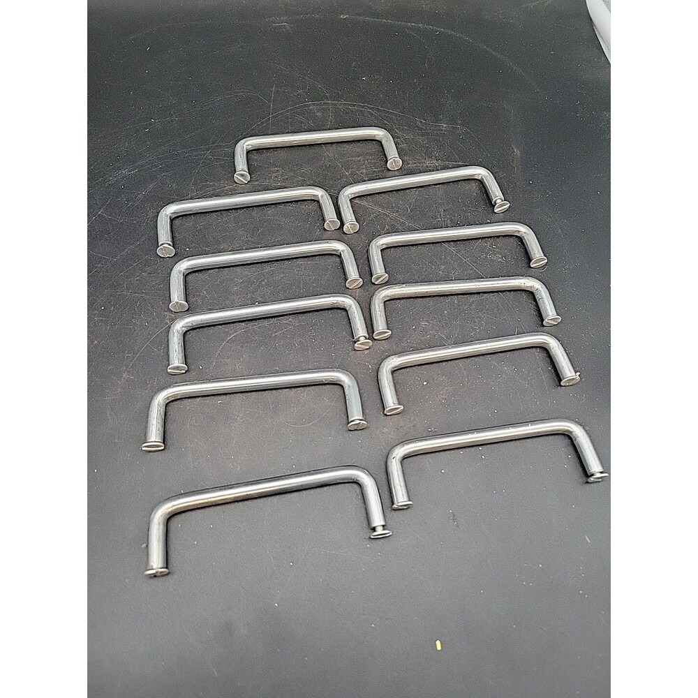 Lot - 11 Brushed Nickel Steel Modern  Contemporary Cabinet Pulls Drawer Handles